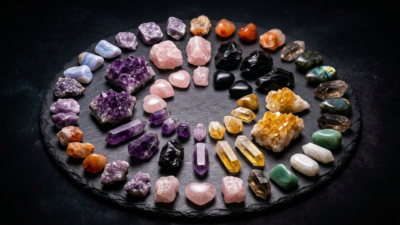 Emotional energy and crystals guide for mindful intention bracelets