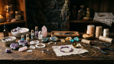 Audday working process for handcrafted crystal bracelets