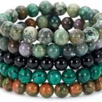 Stackable semi precious gemstone bracelet set for daily styling