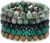 Stackable semi precious gemstone bracelet set for daily styling