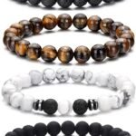 Tiger eye crystal bracelet for men with natural stone beads