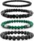 Men’s Hematite Bracelet Set Boho Multi - Tiger Eye/Matte Agate/Lava Rock Gifts for Birthday/Anniversary/Christmas - Image 9