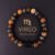 Zodiac Energy Bracelet for Men Women - 8mm Natural Tiger Eye & Jasper Healing Stones Constellation Bracelet, Vintage Matte Horoscope Astrological Gifts, 18cm Elastic Micro-Mesh Healing Beads - Image 3