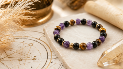 Custom crystal bracelet designed for intention setting